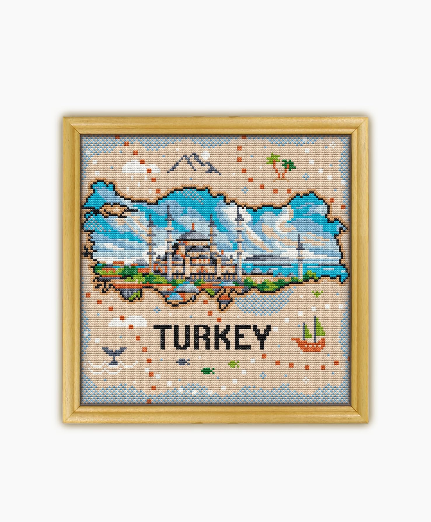 Amazon.com: Turkey Hagia Sophia Istanbul Map CS2579-1 - Counted